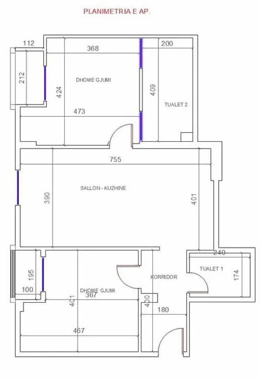 Tirane, vendesi appartamento 1+1 Piano 4, 112 m² 268.000 € (vicino al parco)