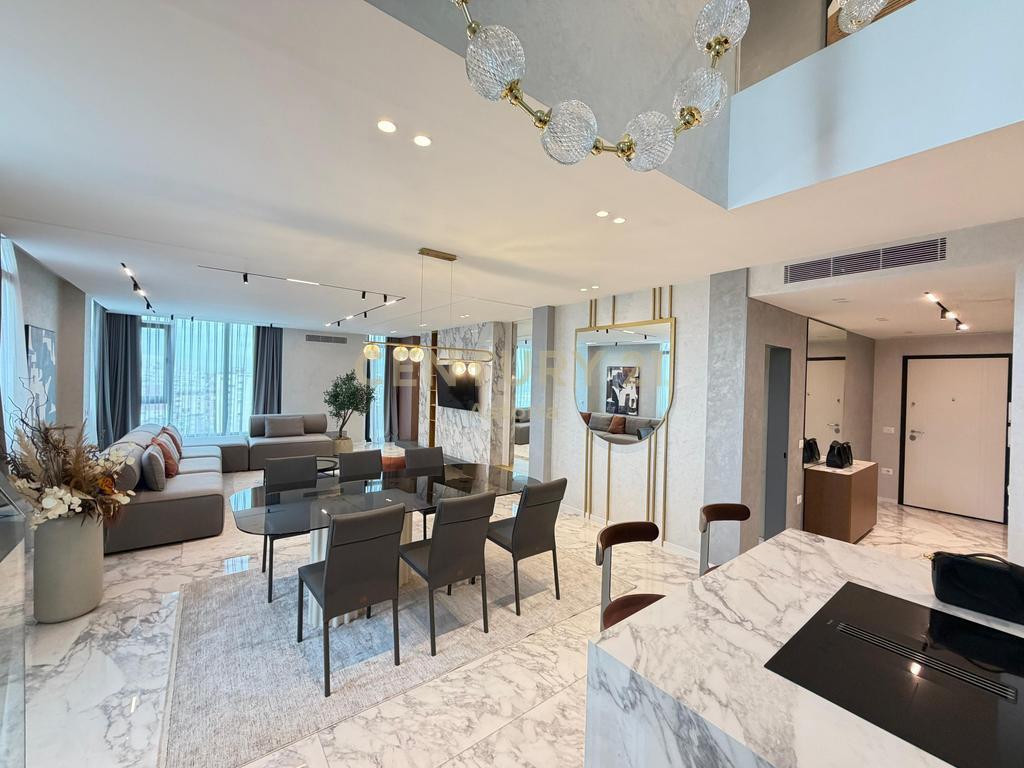 Luxury Duplex 221 m² + Covered Parking at "Square 21", Tirana