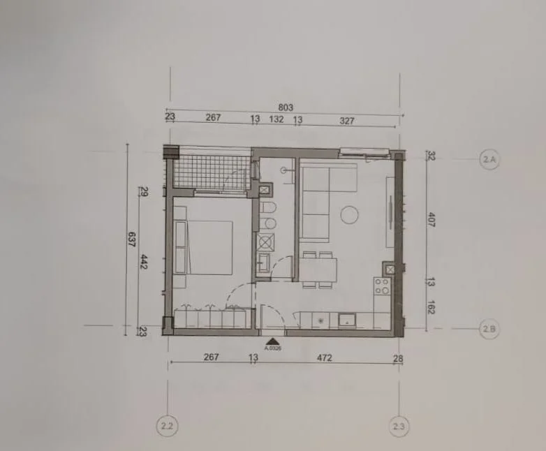 Tirane, apartment for sale 1+1+Balcony, 2nd Floor, 57 m², €83,230 (FRESKU)