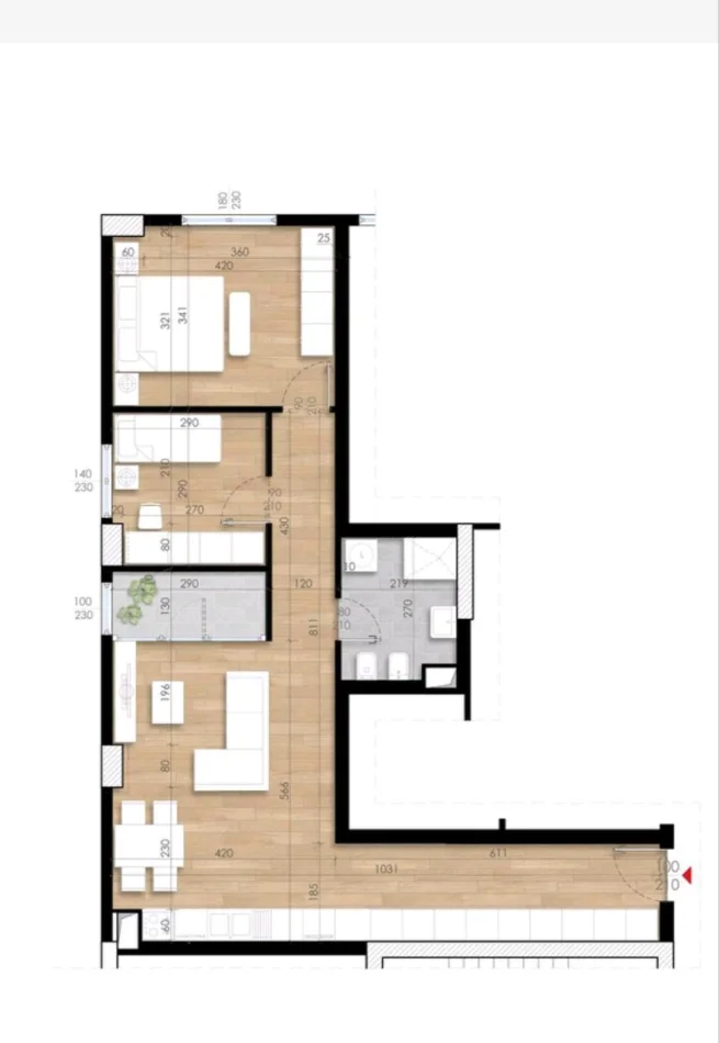 Tirane, shitet apartament 2+1 Kati 9, 92 m² 155.700 € (Fusha Aviacionit)