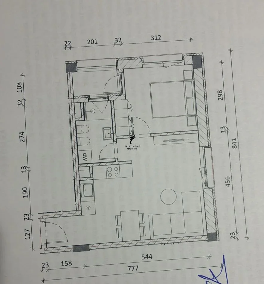 Tirane, vendesi appartamento 1+1 Piano 6, 60 m² 99.000 € (ALI DEMI)