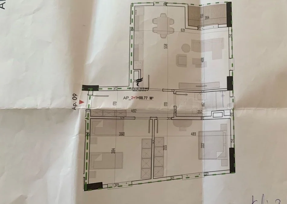 Tirane, vendesi appartamento 2+1 Piano 3, 103 m² 119.000 € (PASKUQAN)