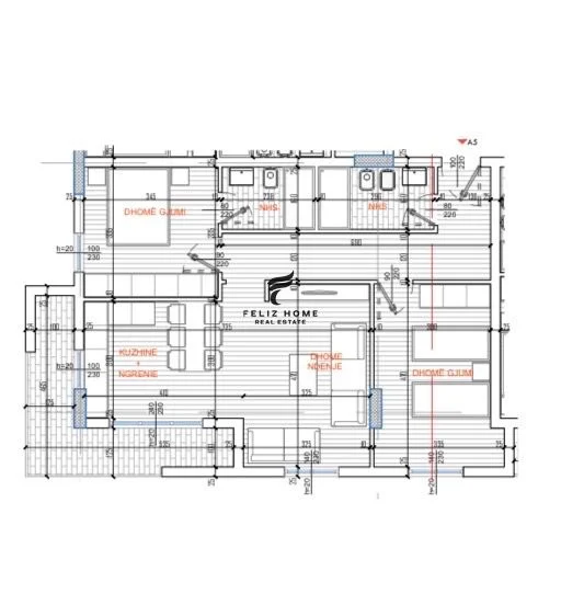 Tirana, For Sale: 2+1 Apartment + Kitchenette + Balcony, 4th Floor, 110 m², €205,000 (RRUGA E KAVAJES)