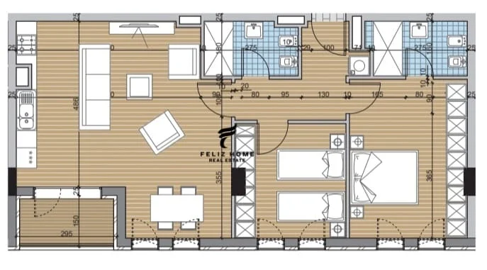 Tirane, apartment for sale 2+1+Balcony, 6th Floor, 104 m², €120,000 (UNIVERS CITY)