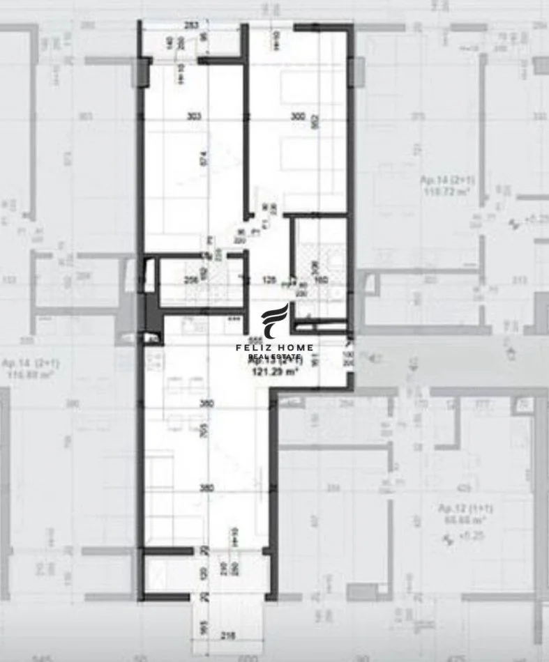 Tirane, vendesi appartamento 2+1+Balcone Piano 2, 121 m² 157.000 € (IN USO FUSHA DELL'AVIATION)