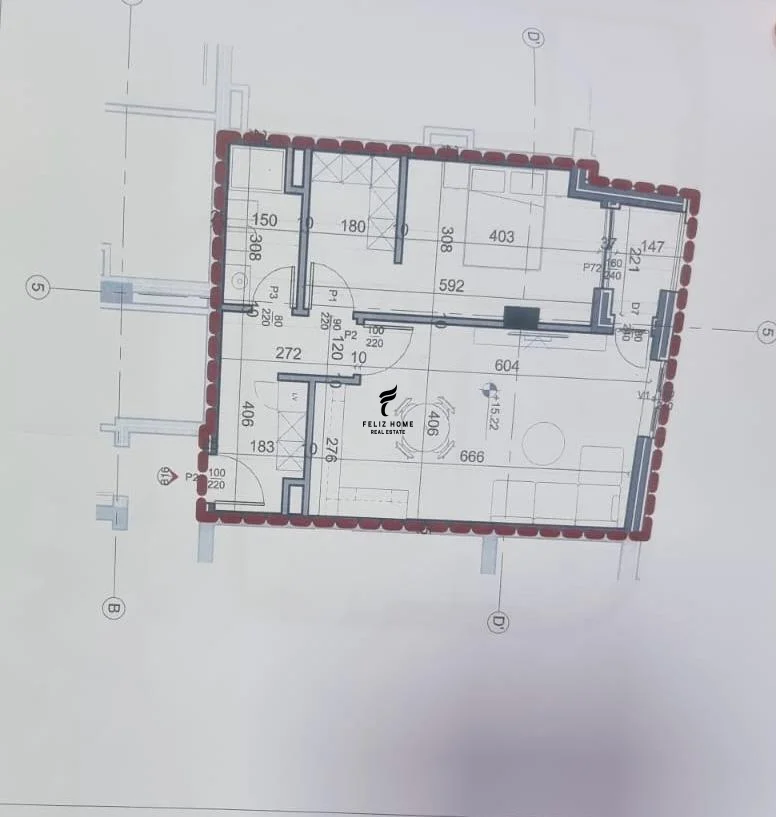 Tirana, Apartment for Sale 1+1, 79 m², €183,200 (Near Aviacionit Floor)