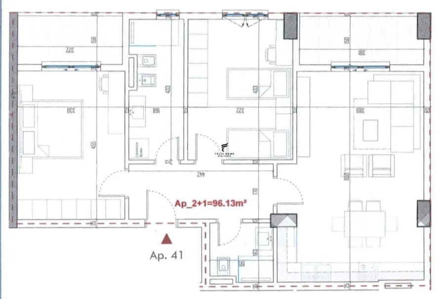 Tirane, vendesi appartamento 2+1 Piano 6, 111 m² 117.000 € (PASKUQAN)