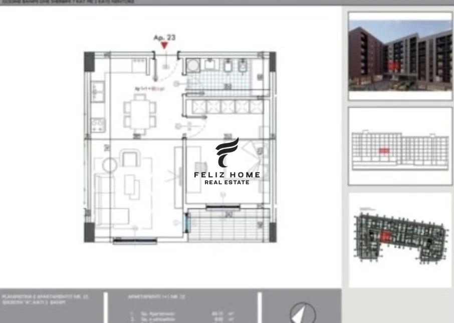 Tirane, vendesi appartamento 1+1 con balcone al 4° piano, 70 m² 66.224 € (PASKUQAN)
