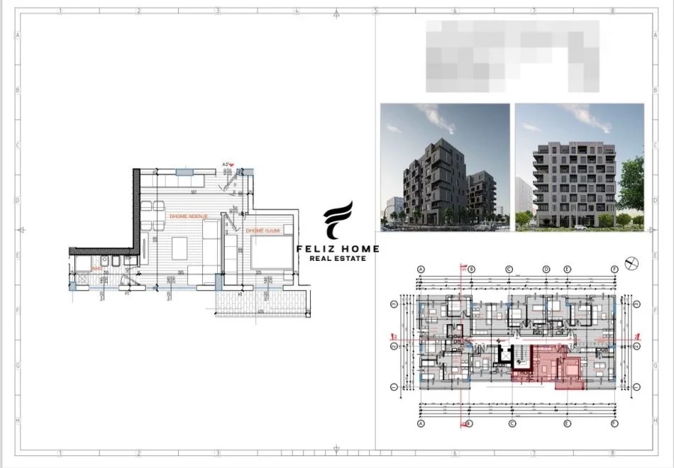 Tirane, appartamento 1+1+Balcone Piano 7, 53 m² 97.500 € (RRUGA E KAVAJES)