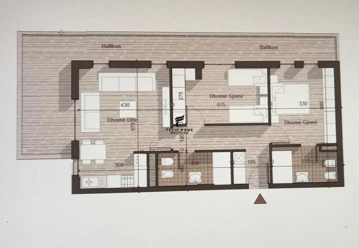 Tirane, vendesi appartamento 2+1, Piano 8, 135 m² 127.000 € (UNIVERS CITY)