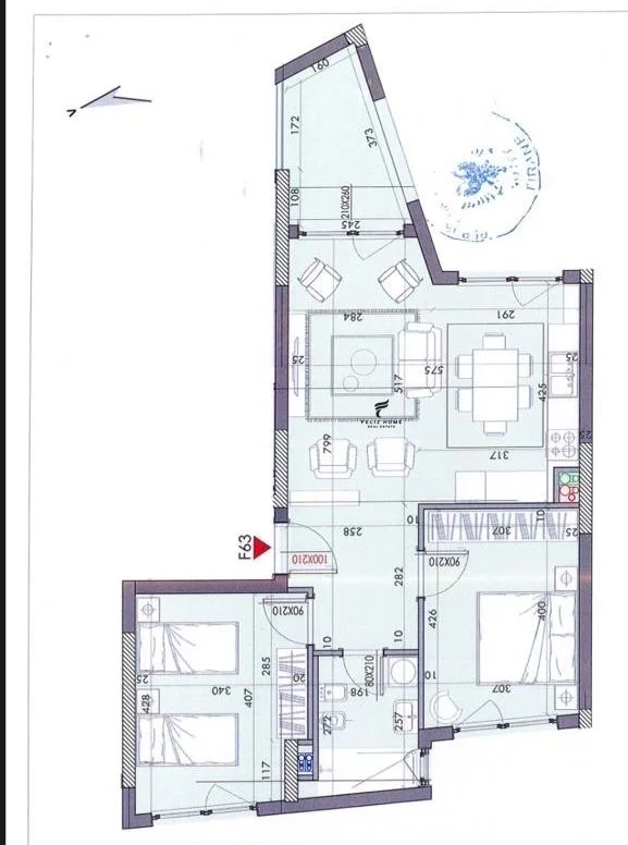 Tirane, Apartment for Rent 2+1, 6th Floor, 96 m², 700 € (ASTIR)