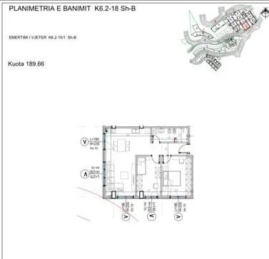 Tirane, vendesi appartamento 2+1+Balcone Piano 5, 94 m² 160.000 € (Kodra e Diellit)