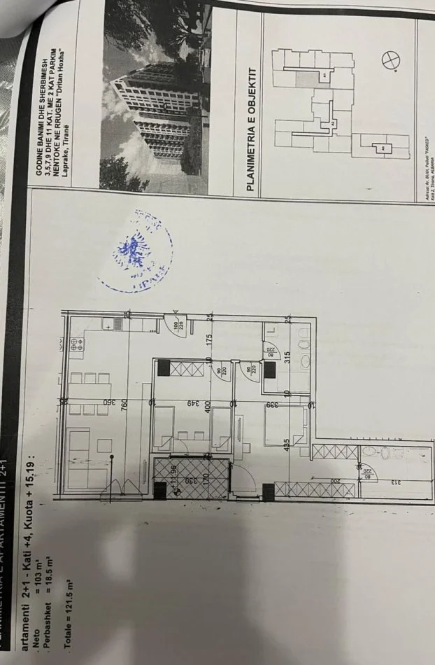 Tirane, apartment for sale 2+1, 4th Floor, 121 m², €182,000 (LAPRAKE)