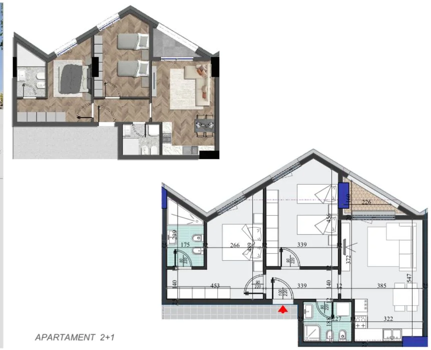Tirane, vendesi appartamento 2+1+Balcone Piano 10, 97 m² 170.000 € (LAPRAKE)