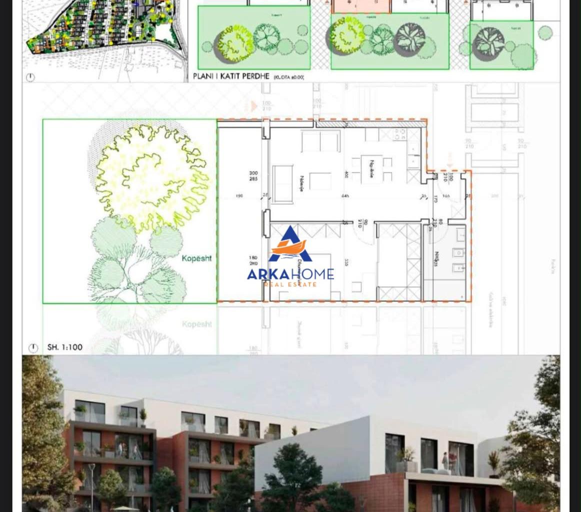 SHITET APARTAMENT 1+1+ VERAND "ROSE GARDEN , FARKE" 165.600