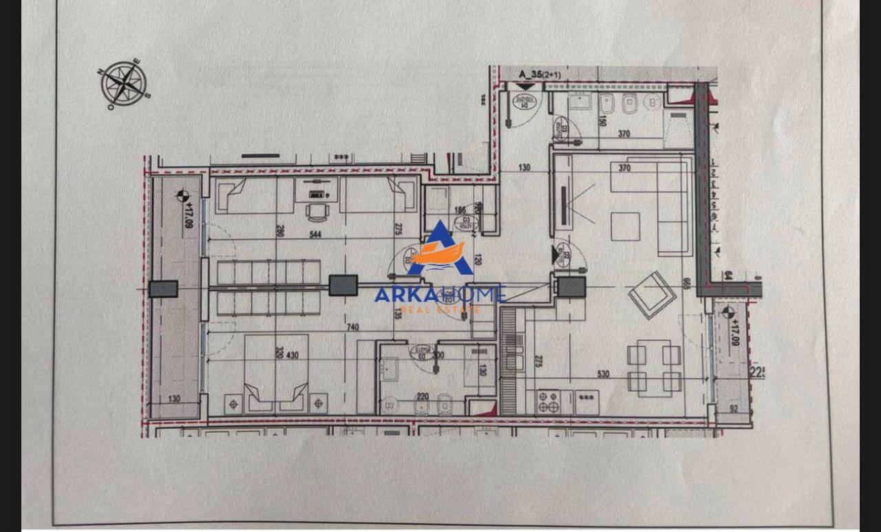 SHITET APARTAMENT 2+1+BALLKON "KOMPLEKSI ORBITAL 5 , JORDAN