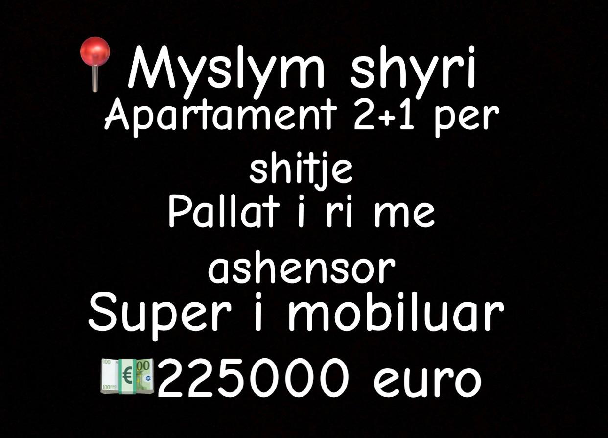 Apartament 2+1 per shitje te Myslym Shyri, pallat i ri