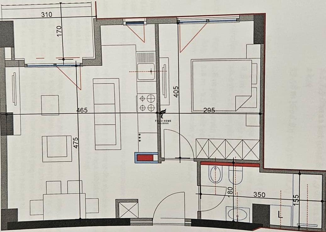 Zyra con Quota 66.6m2 in Via Hoxha, 600 euro mensili