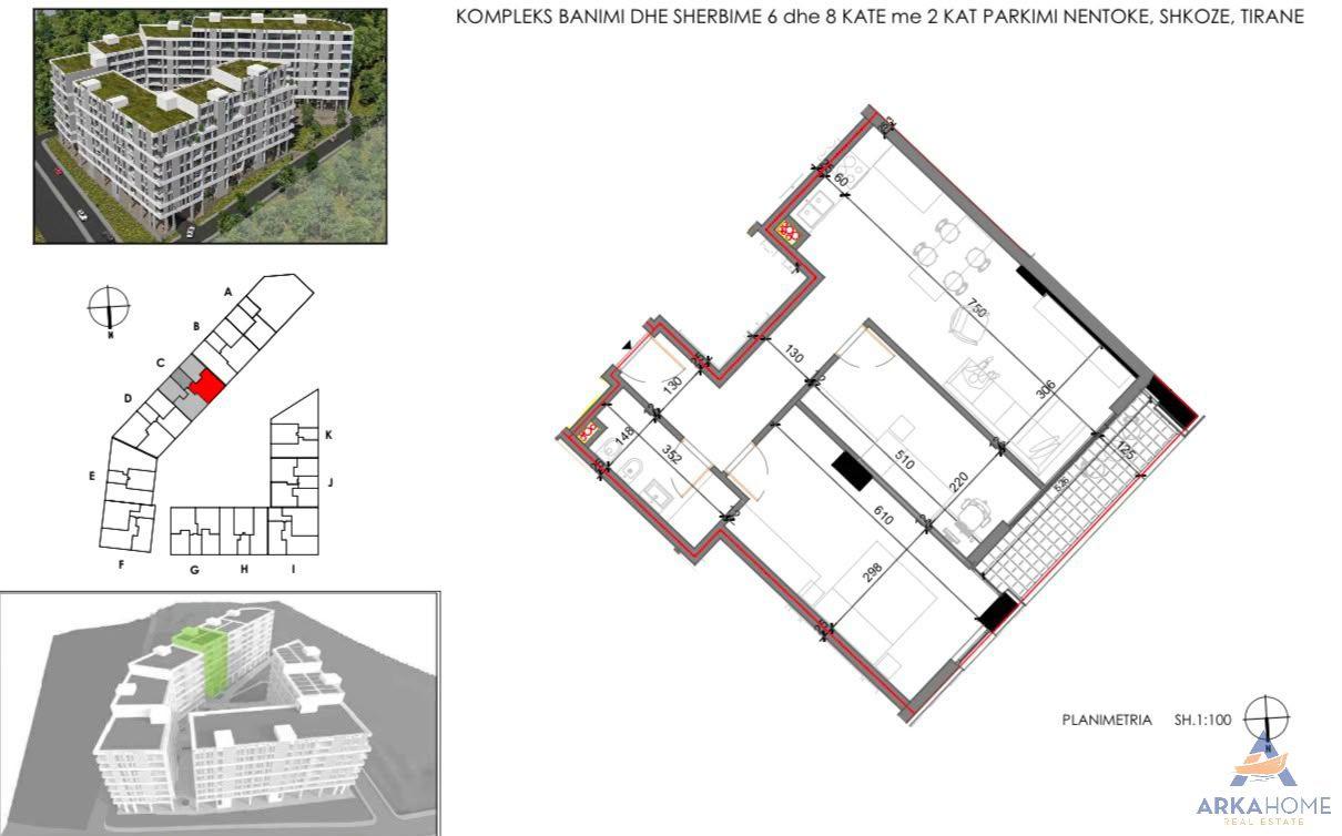 SHITET APARTAMENT 2+1+BALLKON "FOREST RESIDENCE , SHKOZE" 11
