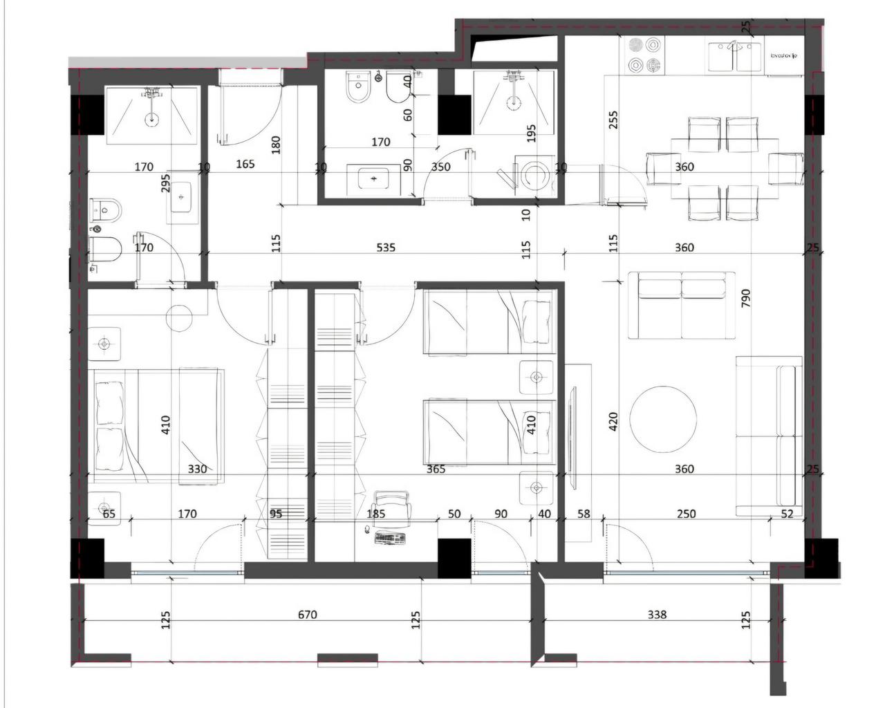 KAMEZ!SHITET APARTAMENT 2+1+2 TUALETE NË KAMEZ