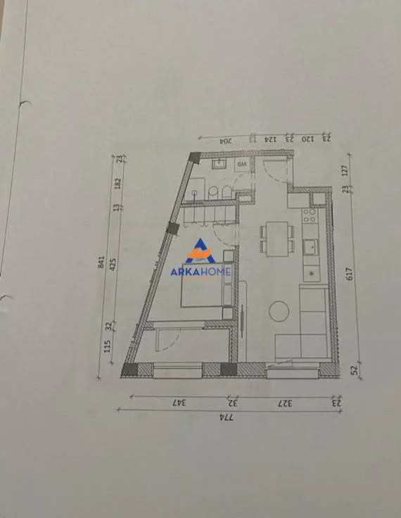 Tirane, shitet apartament 1+1+Ballkon Kati 3, 61 m² 97.600 €