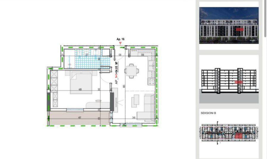 SHITET APARTAMENT 1+1 KAMEZ 57.000 EURO